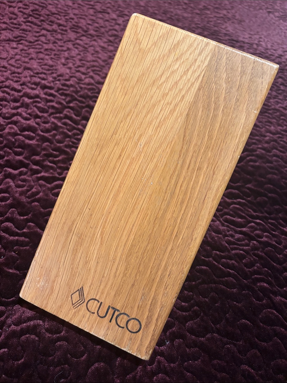 Cutco Space Saver Set Block (5-Slot) Honey Oak Wood
